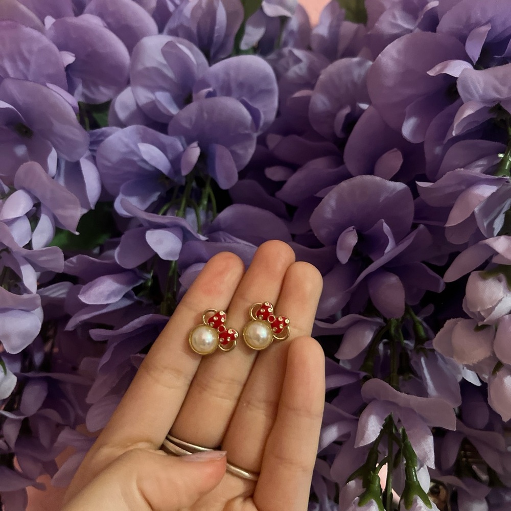 gold disney earrings